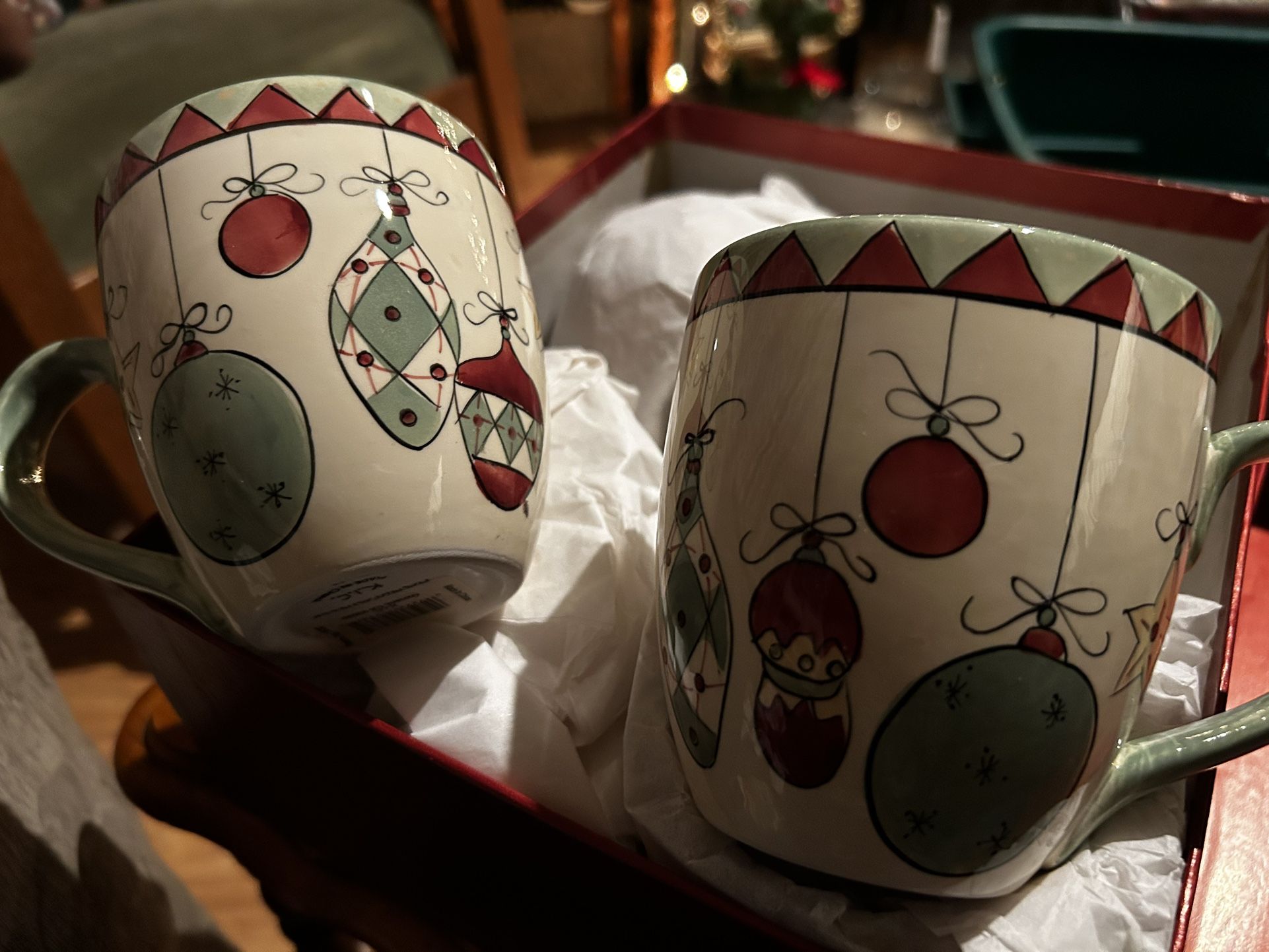 Christmas Mugs For Hot Cocoa Or Anything Merry