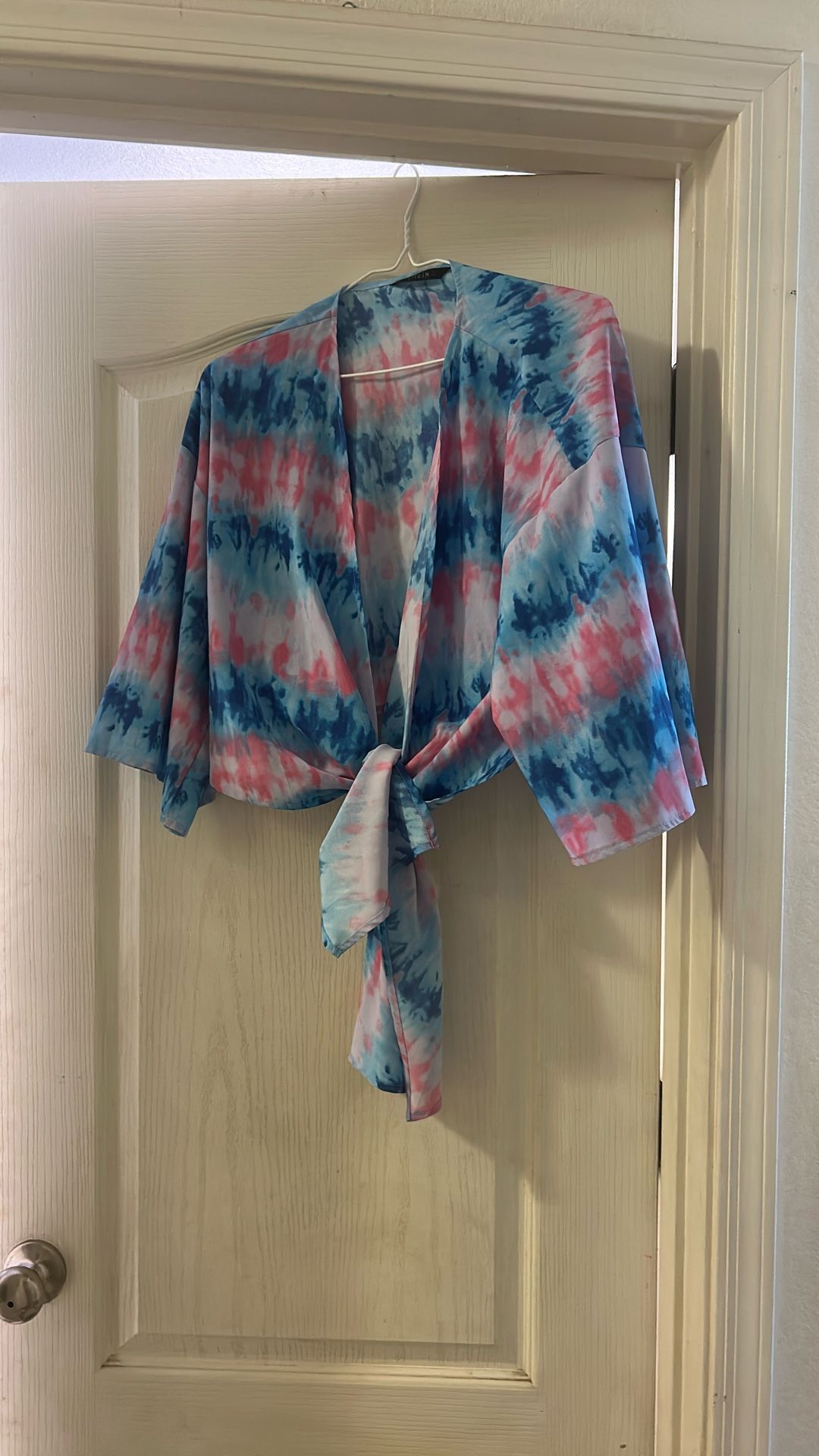 Pink And Blue Tie Dye Blouse