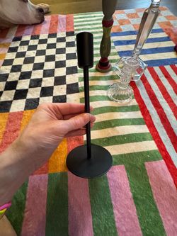 Black Metal Taper Candle Holder