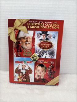 4 Christmas Classics (Blu-ray/DVD)Miracle 34th St,Jingle All the Way, Home Alone