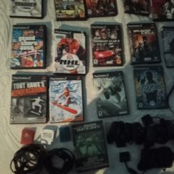 2 Pc2s With 11 Games ,3 Controllers,2sets Of Cables And Wires With 3 memory Cards 200 FIRM 