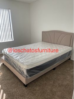 Queen size bed frame and mattress