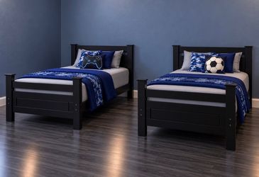 Free Delivery! Wooden Twin Size Bedframes (Set of 2)