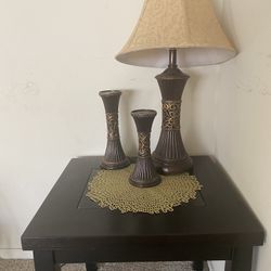 2 Tables With Decorations