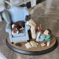 Rare Collectible Norman Rockwell School Days Figurine Limited Edition 1991