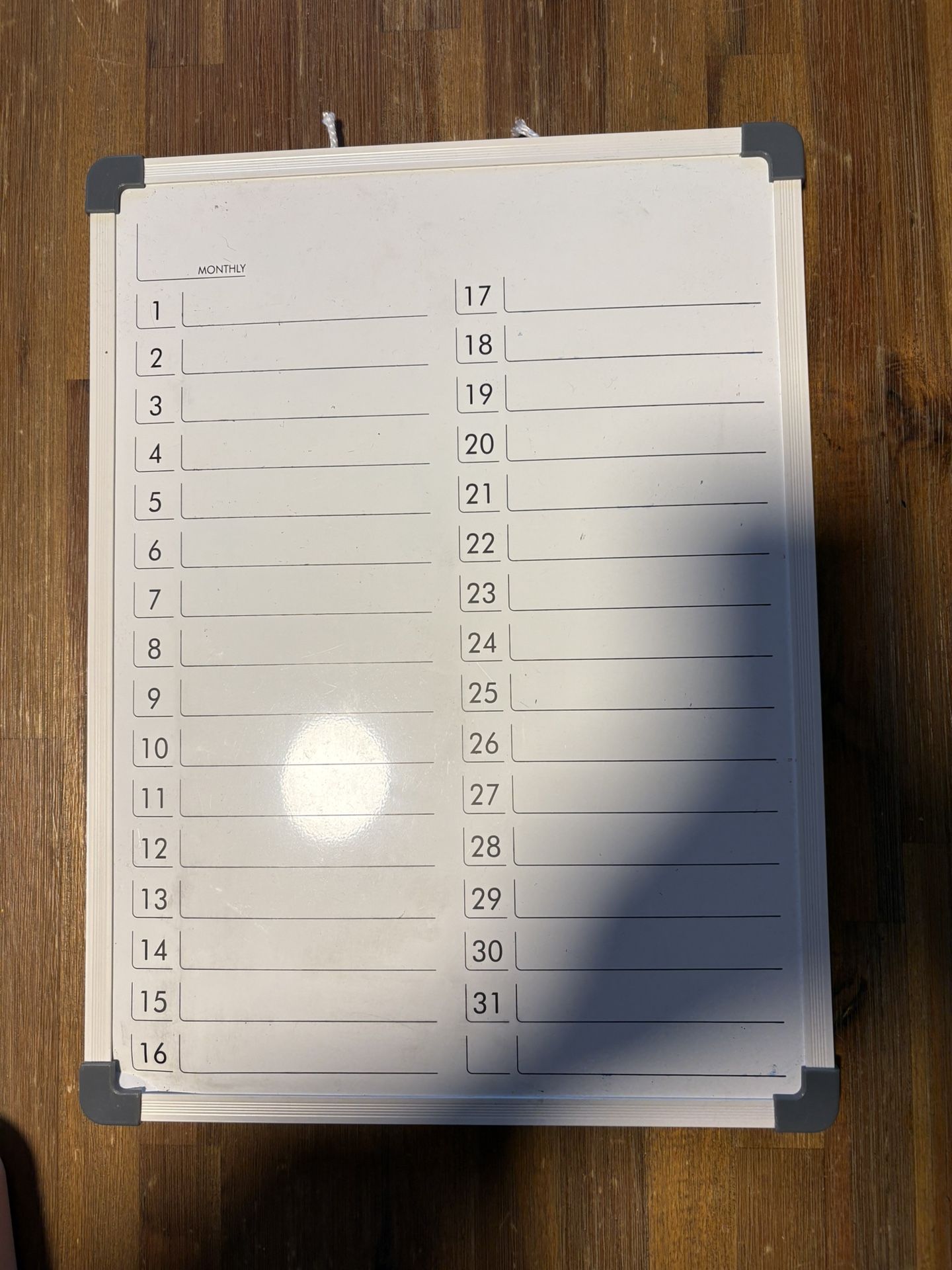 Dry Erase White Board For Daily Planner 