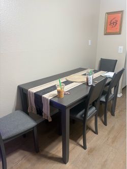 Grey dining table set