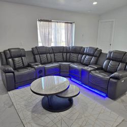 Power Recliner Sectional Sofa 