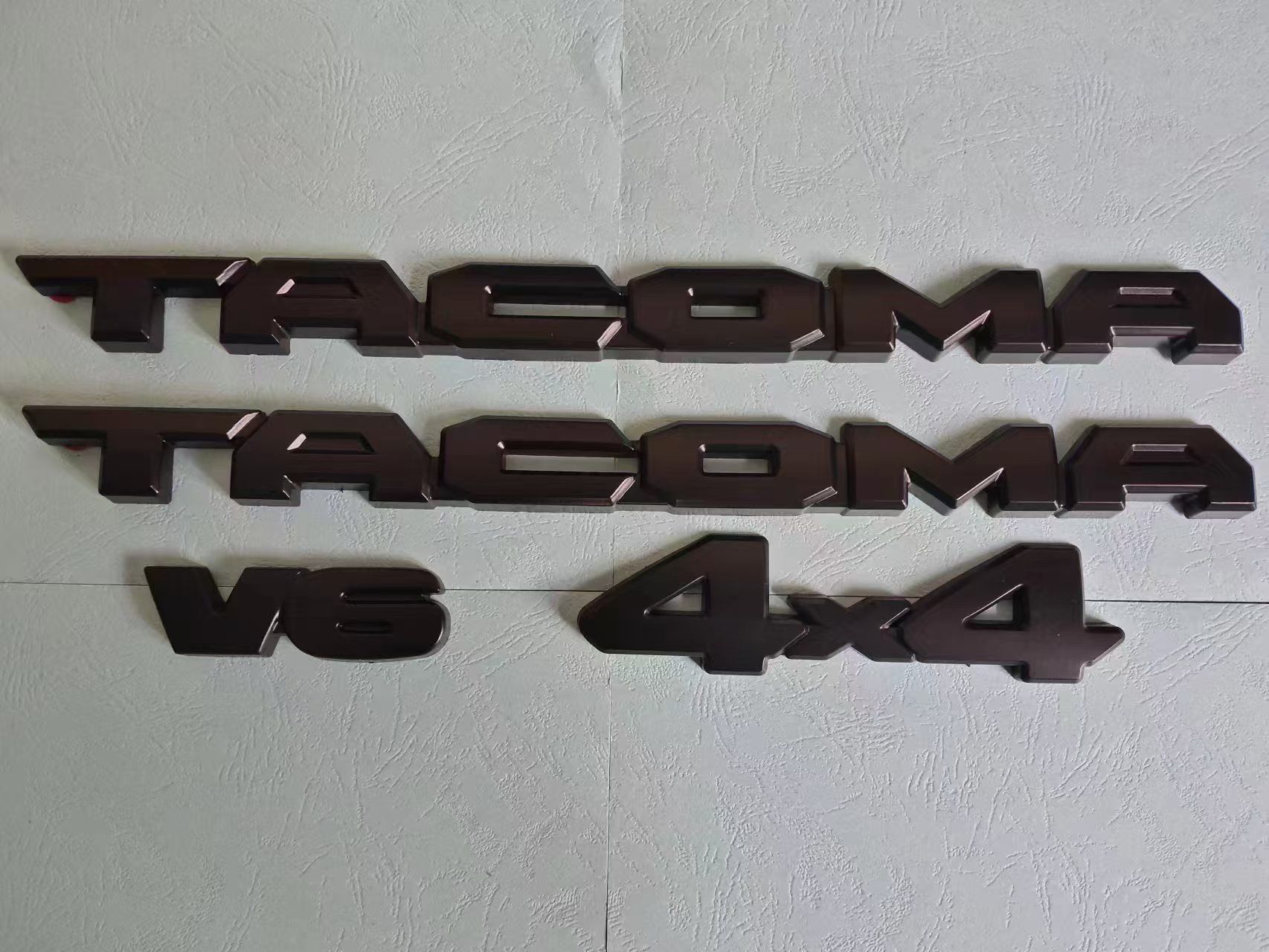 4PCS KIT BLACKOUT OVERLAY OEM EMBLEM BADGE Fit For 2016-2020 TOYOTA TACOMA V6