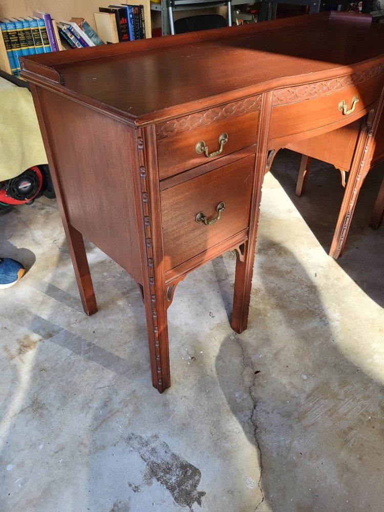 Antique Desk With Chair
