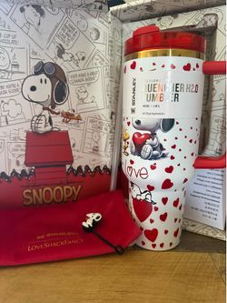 Stanley Snoopy Tumbler 40oz | Straw | Straw Topper | Bag | Gift Box