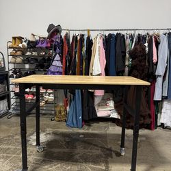 48” Adjustable Workbench With Wheels and Power Outlet