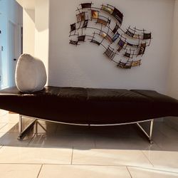 Italian Leather lounger 