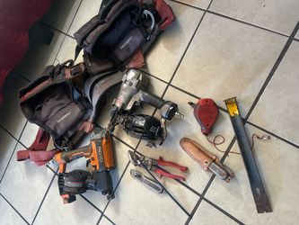 Nail Guns, Husky Tool Belt, Air Hoses