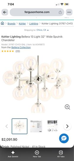 Kohler Lighting Bellera chandelier