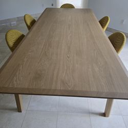 Blu Dot White Oak Dining Table. Seats 8 People. 