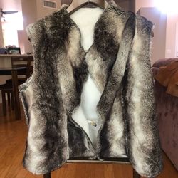 Vintage faux fur vest size L-XL