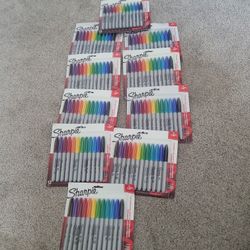 Sharpie Permanent Markers Fine Point 12 Pack Assorted Colors