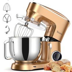 Stand Mixer, 660W 6+P Speed Tilt-Head Electric Kitchen Mixer with 8.5 Qt Stainless 
