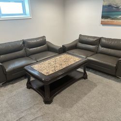 6 Seat Living Room Set With Coffee Table