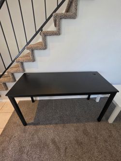 63' Black Desk