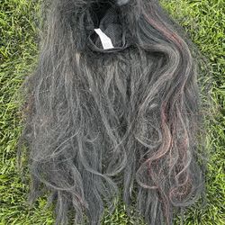 Black Wig Messy Halloween Costume 