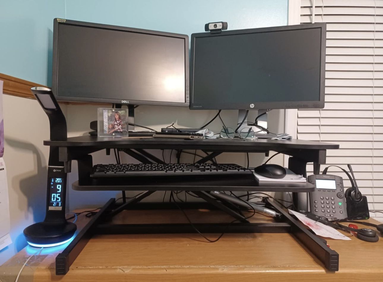 Standing Desk, Adjustable Height 32”Steel Standing Desk Coverter Stand Up Desk Computer Desk