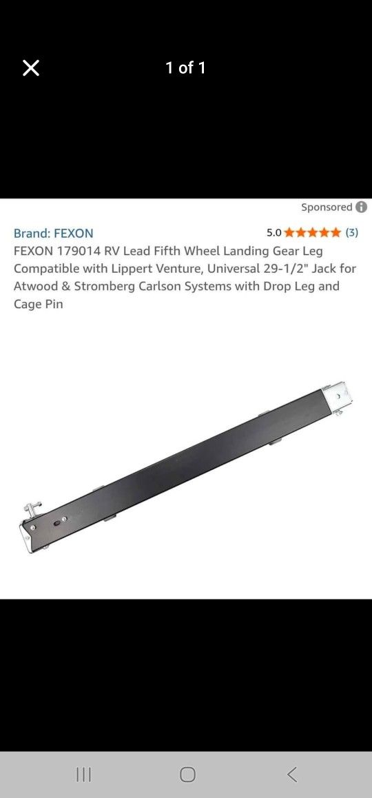 Fexon RV 5th Wheel Landing Gear Leg