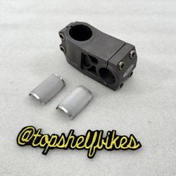 PAZZAZ PZ & COMPANY 1-1/8” THREADLESS BMX MTB BLACK GUNMETAL BICYCLE 25.4MM/22.2MM STEM gt specialized standard odyssey cruiser 20 24 bikes 