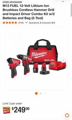 Milwaukee M12 FUEL Hammer Drill & Impact Driver Combo Kit