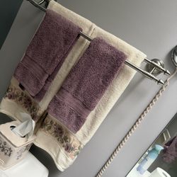 Double Towel Bar Brushed Nickel Like New