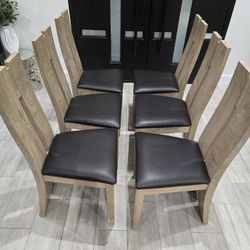 6 Elegant Dining Chairs 