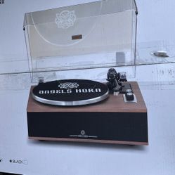 ANGELS HORN Vinyl Record Player, Bluetooth Turntable with Built in Speakers Phono Preamp, High Fidelity Turntables for Vinyl Records with Magnetic Car