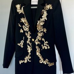 PRABAL GURUNG One-Button Embellished Blazer 