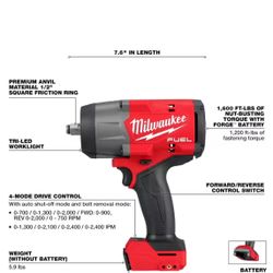 Milwaukee 1/2" HIGH Torque Impact Wrench