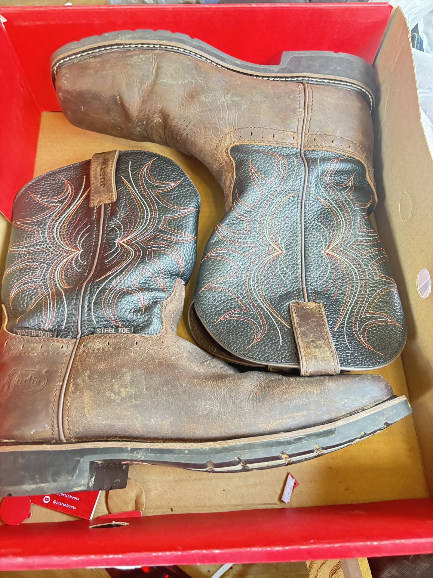 Justin Western Work Boots