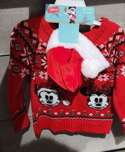 X-mas Toddler Sweater w/ Matching Hat $15