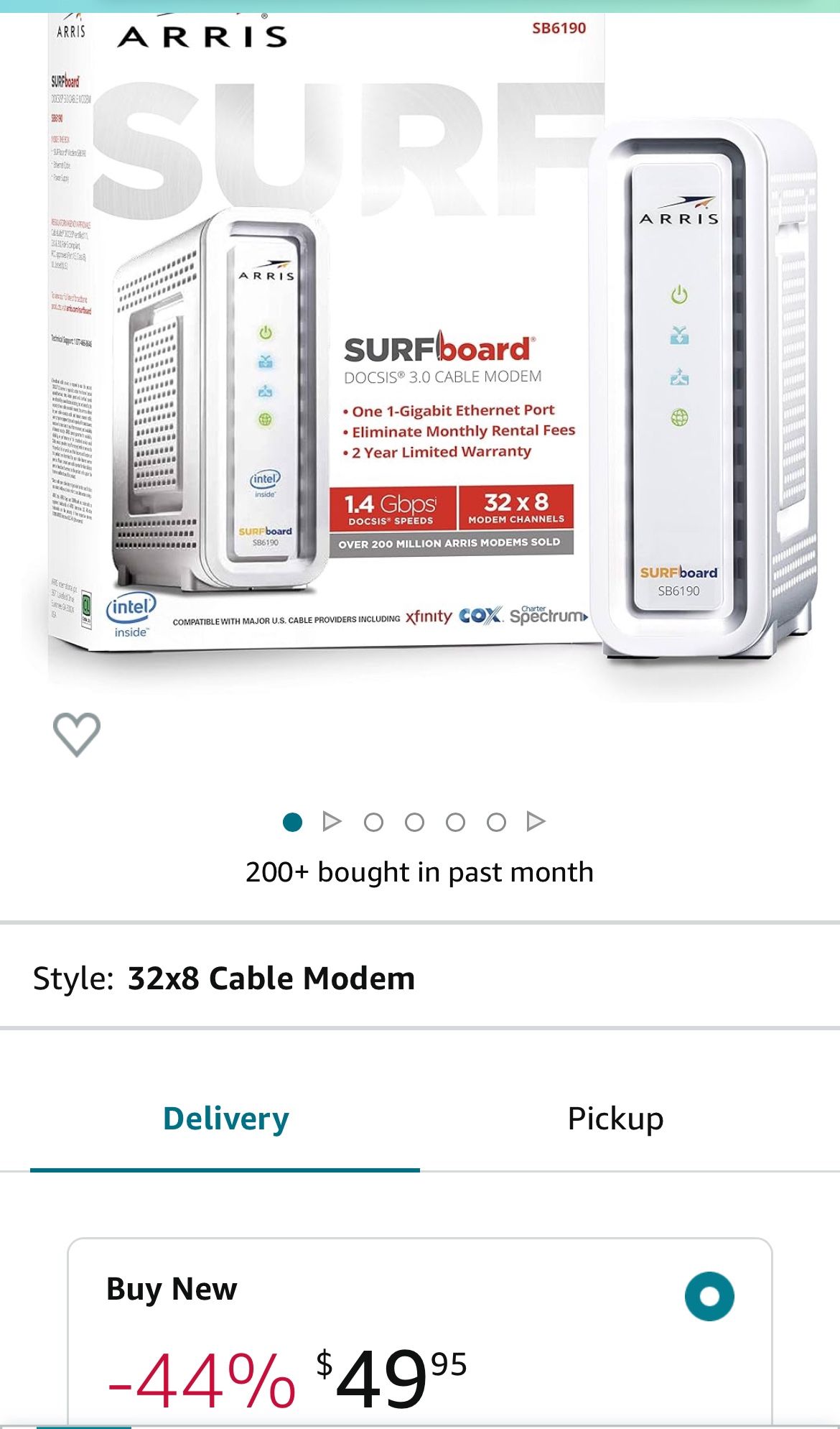 ARRIS surfboard Cable Modem