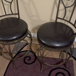 Two Barstools 38.5 Inches In Height