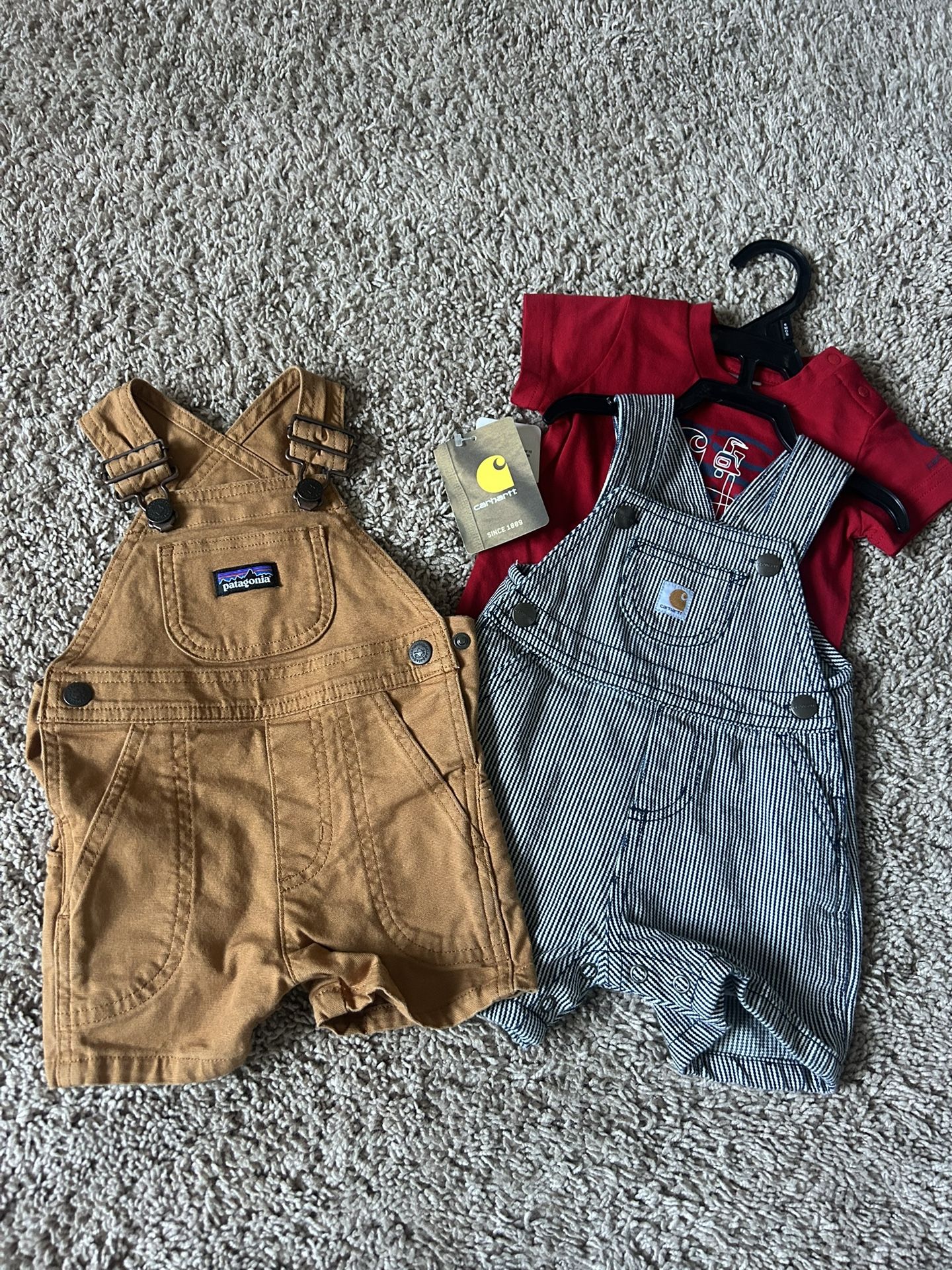 Patagonia And Carhartt Baby Overalls 
