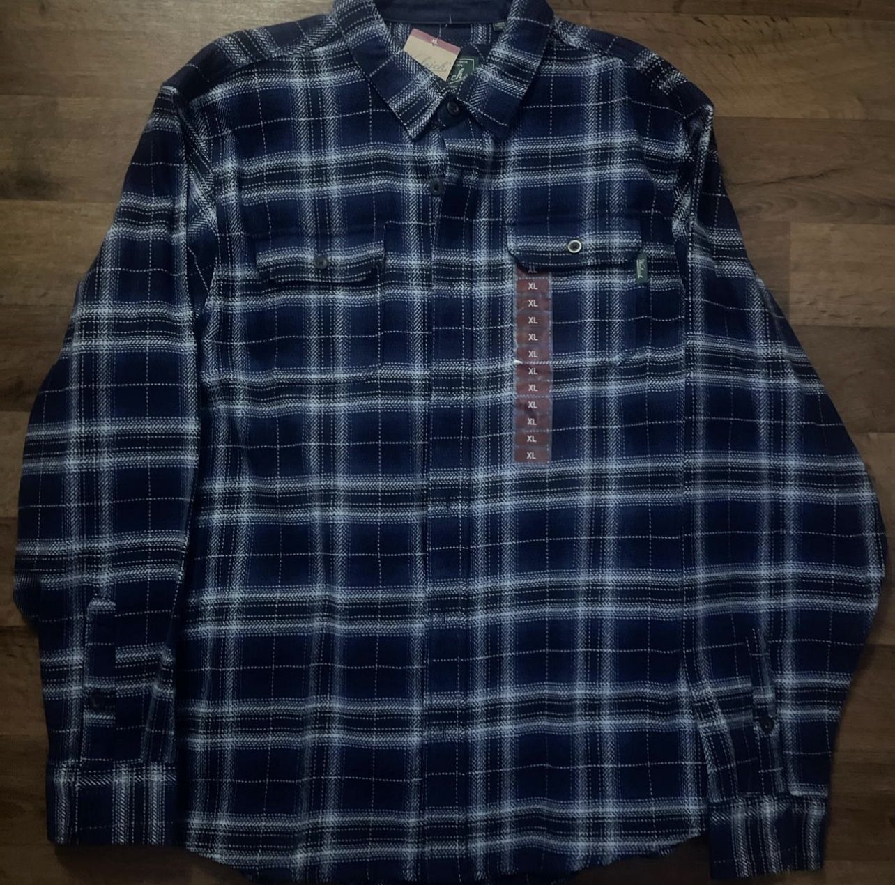 Woolrich XXL Blue Ombré plaid shirt