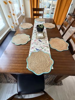 Solid wood dining table - 6 seater