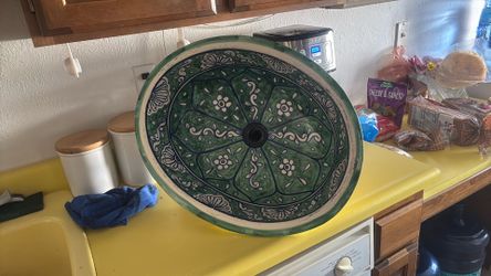Bails green sink, handmade.