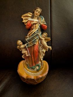 OUR LADY, UNDOER OF KNOTS HOLY WATER FONT