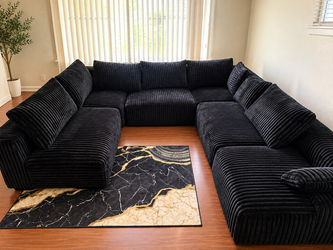 Black Plush Couch