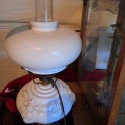 Antique Lamp With Brass Base