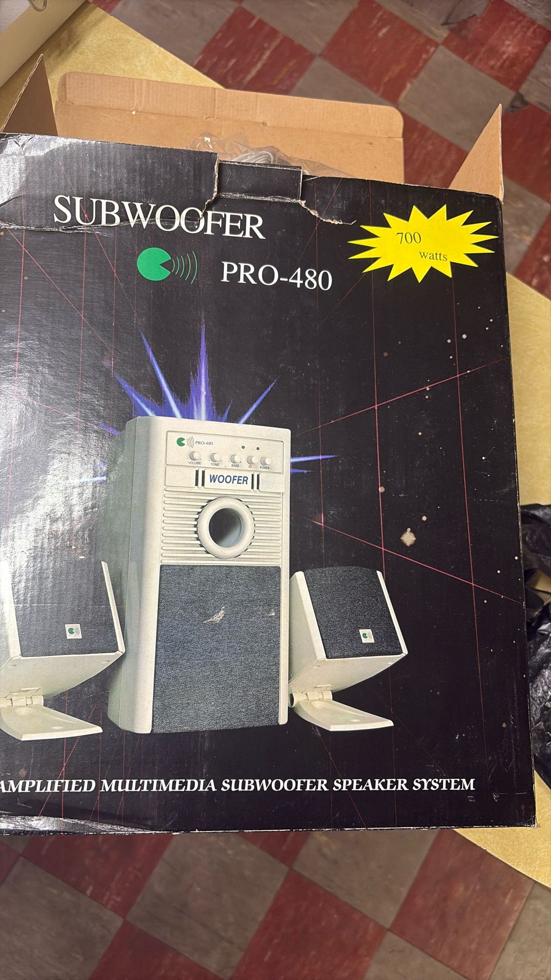 Vintage Subwoofer Amplified Multimedia Speaker System