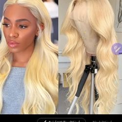 26" Blonde Light Body Wave Wig
