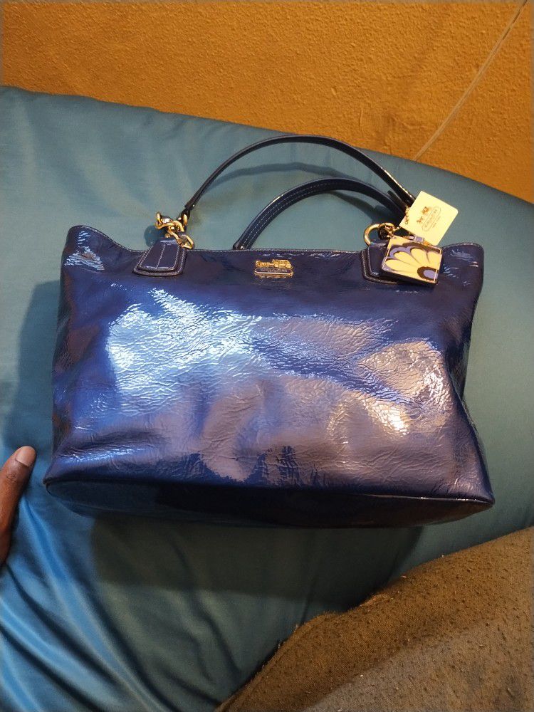 Royal Blue Coach Tote Bag