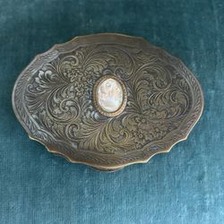 Silver Plated Vintage Compact 